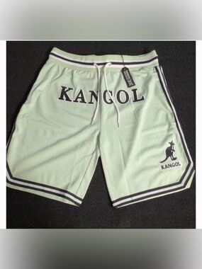 Kangol Mint and Black Striped Knit Top